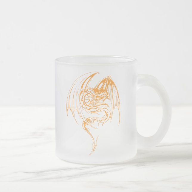 Caneca De Café Vidro Jateado Wyvern Dragon São Criaturas Míticas Fantásticas (Direita)