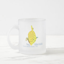 Caneca De Café Vidro Jateado Young Yellow Box Fiah