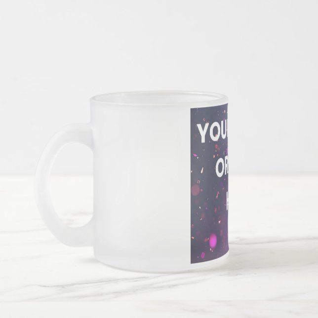Caneca De Café Vidro Jateado Your Photo Here | Personalized Mug (Esquerda)