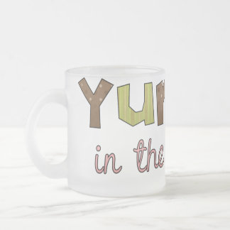 Caneca De Café Vidro Jateado Yummy in the Tummy Mug