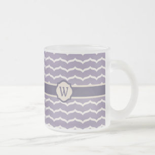 Caneca De Café Vidro Jateado Zigzag Mug Flourado