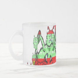 Caneca De Café Vidro Jateado Zippy Trippy Alienígena fica com os dentes verdes