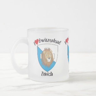 Caneca De Café Vidro Jateado Zurique Suíça Suisse Svizzera taça