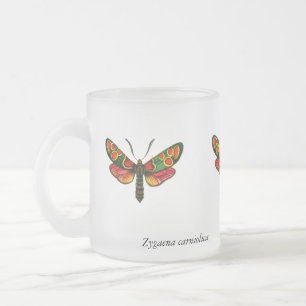 Caneca De Café Vidro Jateado Zygaena carniolica - A Gente De Burnet