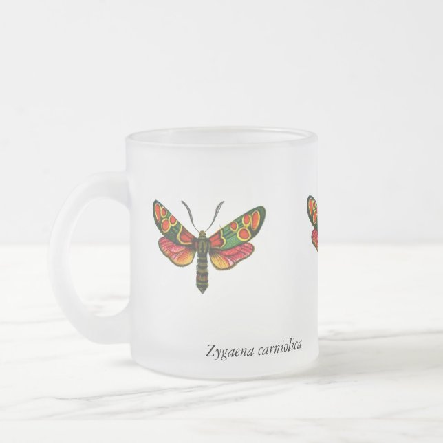 Caneca De Café Vidro Jateado Zygaena carniolica - A Gente De Burnet (Esquerda)