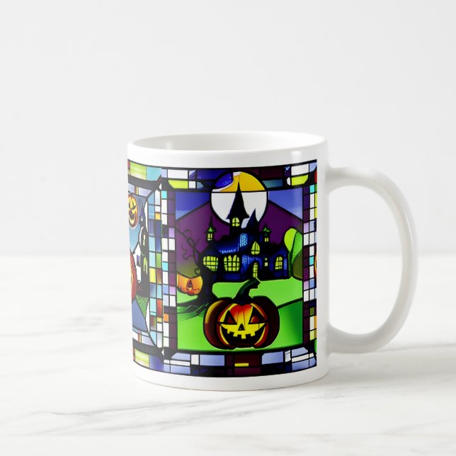 Caneca De Café Vidro Manguejo Assaltado Halloween (Direita)