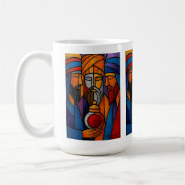 Caneca De Café Vidro Policromado Moderno Três Reis Magos