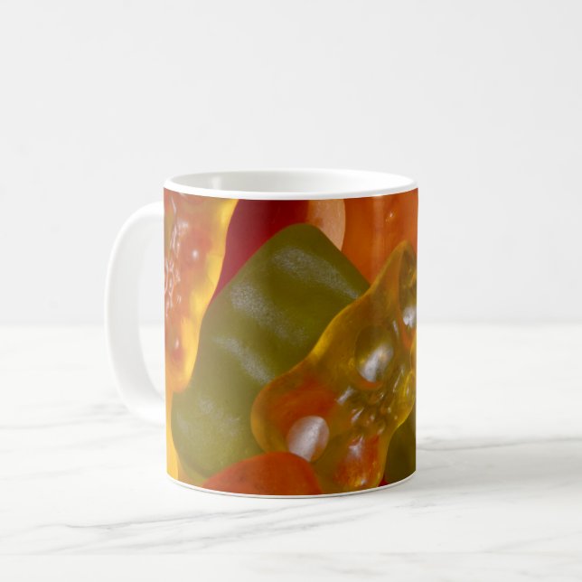 Caneca De Café Viele bunte Gummibärchen Coffee Mug (Frente Esquerda)