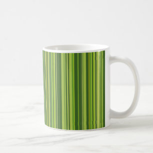 Caneca De Café Viele bunte Streifen im grünen Muster