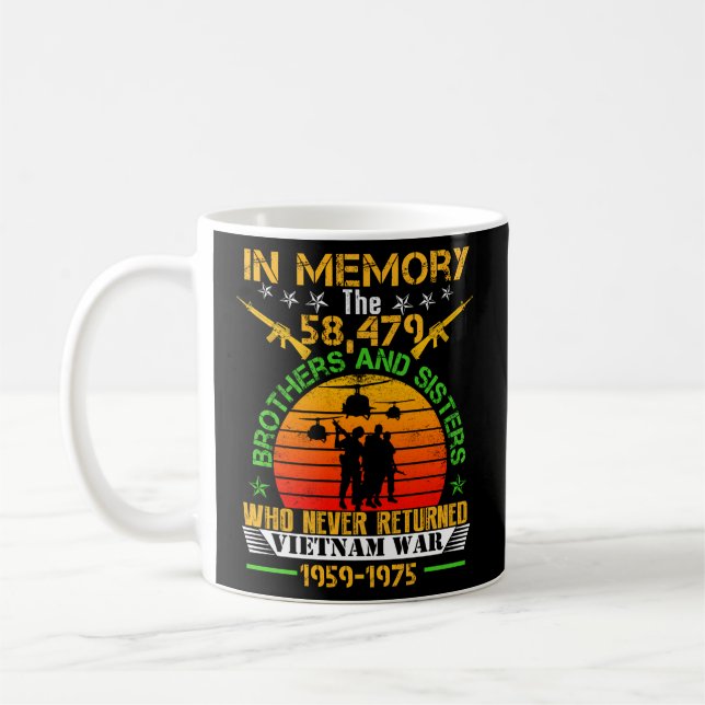 Caneca De Café Vietnã Em Memória Na Guerra Do Vietnã (Esquerda)