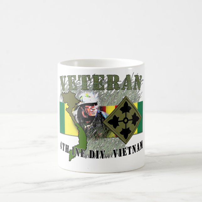 Caneca De Café Vietnam-4th Inf Div (nenhum CIB) (Centro)