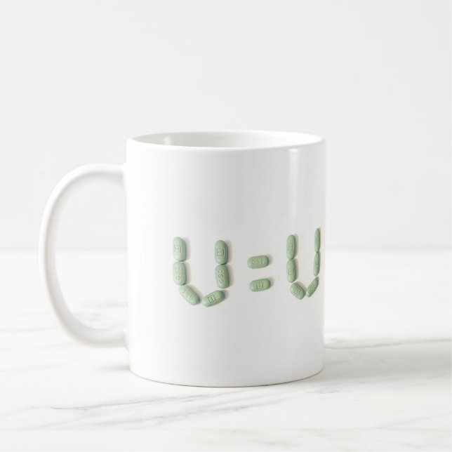 Caneca De Café VIH - U=U (Não Detectável = Não Transmissível) (Esquerda)