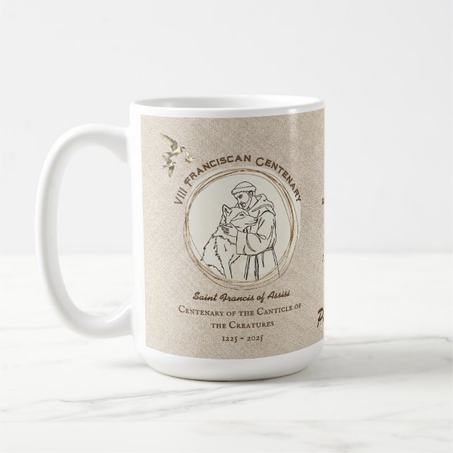 Caneca De Café VIII Cântico Franciscano do Centenário das Criatur (Esquerda)