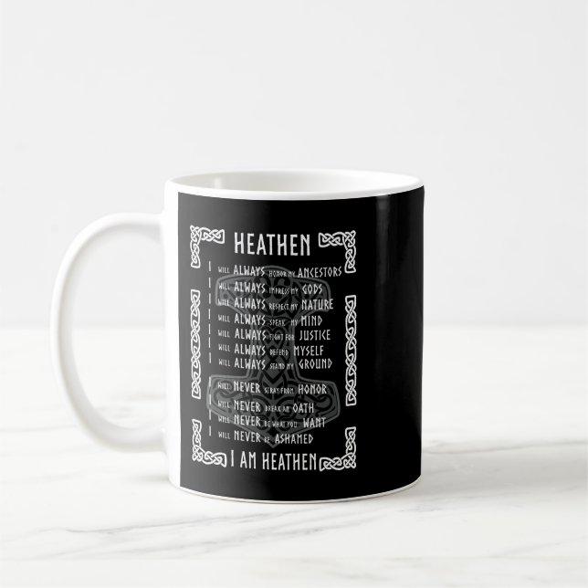 Caneca De Café Viking Hethen I Will (Esquerda)