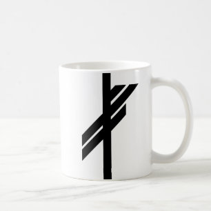 Caneca De Café Viking Rune - Sorte - Preto