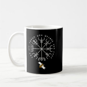 Caneca De Café Viking Vegvisir Runa E Corvo