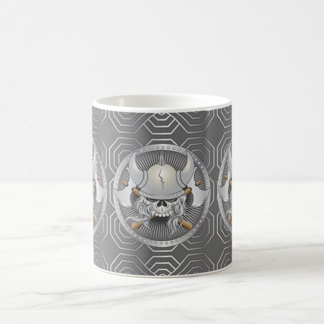 Caneca De Café Viking Warrior Skull (Centro)