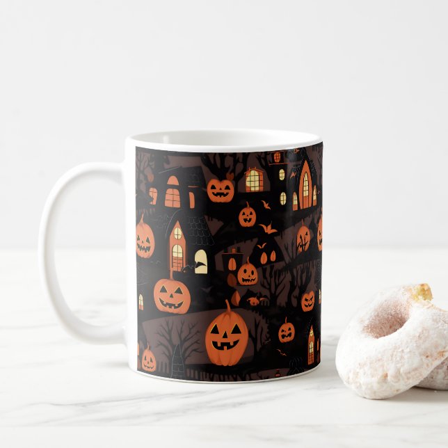 Caneca De Café Vila Assombrada  (Com Donut)