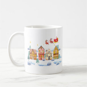 Caneca De Café Vila de Natal do Polo Norte de Santa Claus