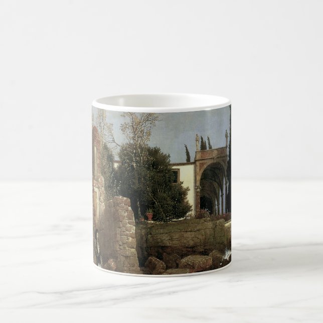 Caneca De Café Villa By Sea by Arnold Bocklin, Symbolism Art (Centro)