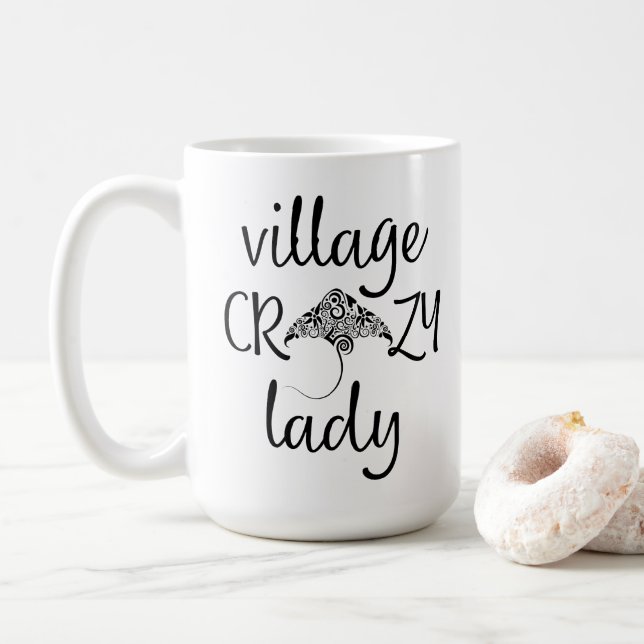 Caneca De Café Village Crazy Lady with a Stingray (Com Donut)