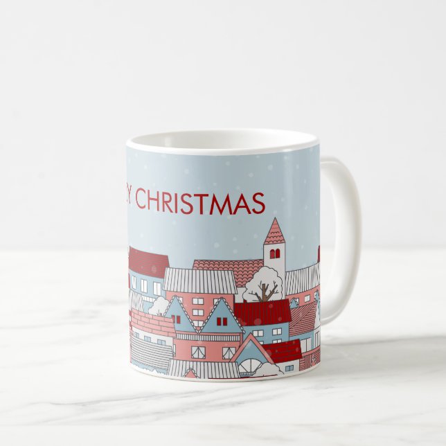 Caneca De Café Village Holiday Coffee Mug (Frente Esquerda)