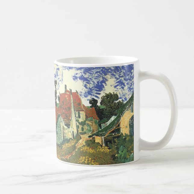 Caneca De Café Village Street em Auvers por Vincent van Gogh (Direita)