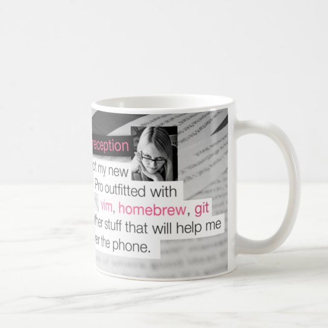 Caneca De Café Vim, fermentação home e git (Direita)