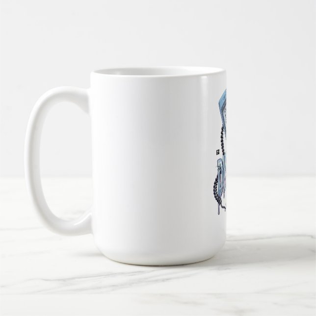 Caneca De Café Vin melancólico de telefone flip Y2K desconectado (Esquerda)
