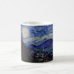 Caneca De Café Vincent Van Gogh - A noite de Starry<br><div class="desc">A Noite Estrelada / La nuit etoilee - Vincent Van Gogh em 1889</div>