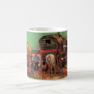 Caneca De Café Vincent van Gogh - Acampamento de Ciganos Caravana