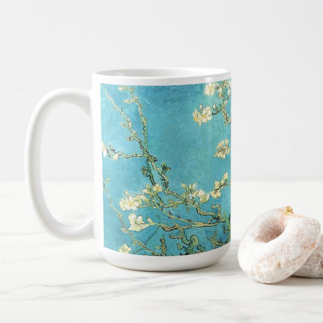 Caneca De Café Vincent van Gogh Amendoeira em Flor      (Com Donut)