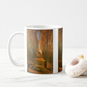 Caneca De Café Vincent van Gogh - Avenida dos Poplars no outono