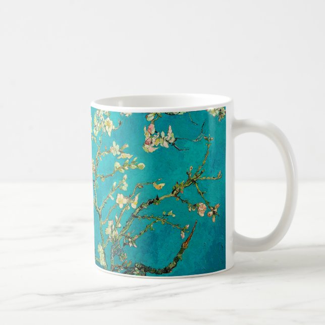 Caneca De Café Vincent Van Gogh Blossoming Almond Tree Arte Flora (Direita)