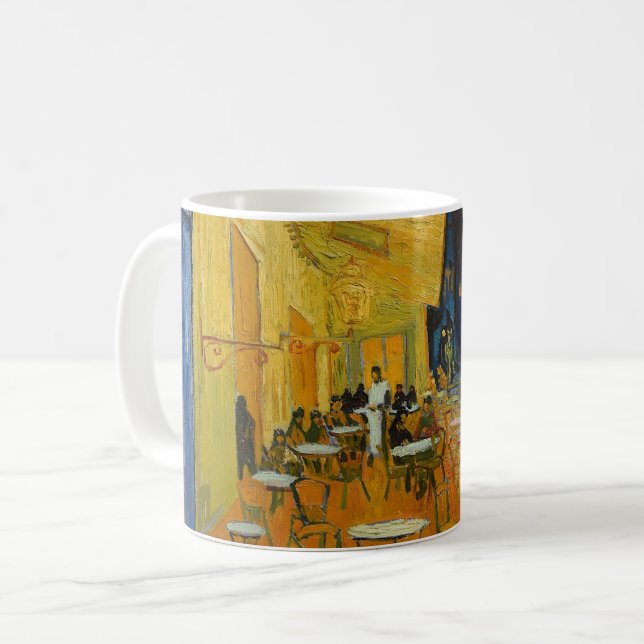 Caneca De Café Vincent van Gogh - Cafe Terrace à Noite (Frente Esquerda)