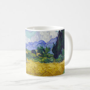 Caneca De Café Vincent Van Gogh - Campo de Trigo com Cipras