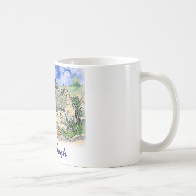 Caneca De Café Vincent van Gogh - casas de campo com telhados (Direita)