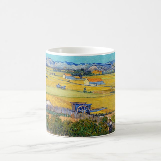 Caneca De Café Vincent van Gogh - Colheita em La Crau (Centro)
