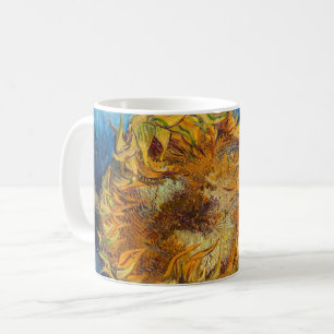 Caneca De Café Vincent van Gogh - Dois Girassóis Cortados