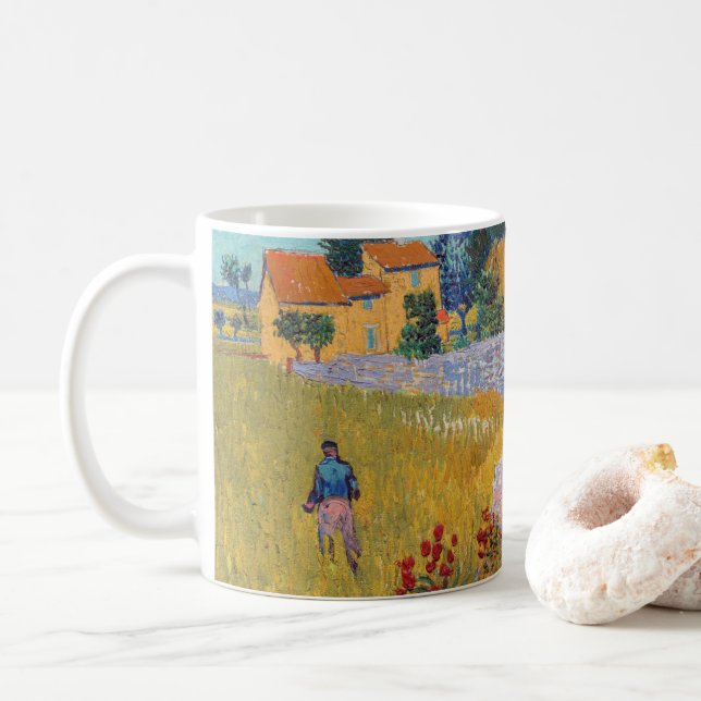 Caneca De Café Vincent van Gogh - Farmhouse in Provence (Com Donut)