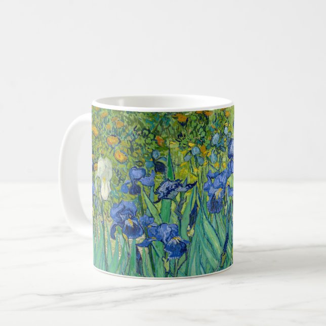 Caneca De Café Vincent Van Gogh - Íris (Frente Esquerda)