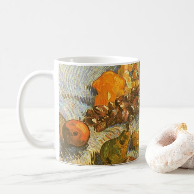 Caneca De Café Vincent van Gogh - Maçãs, Peras, Limões, Uvas (Com Donut)