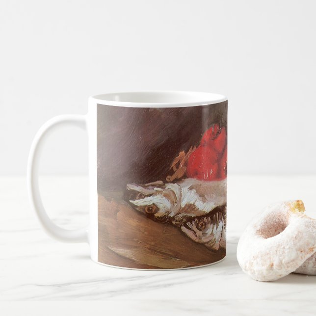 Caneca De Café Vincent van Gogh - Mackerels, Lemons e Tomates (Com Donut)