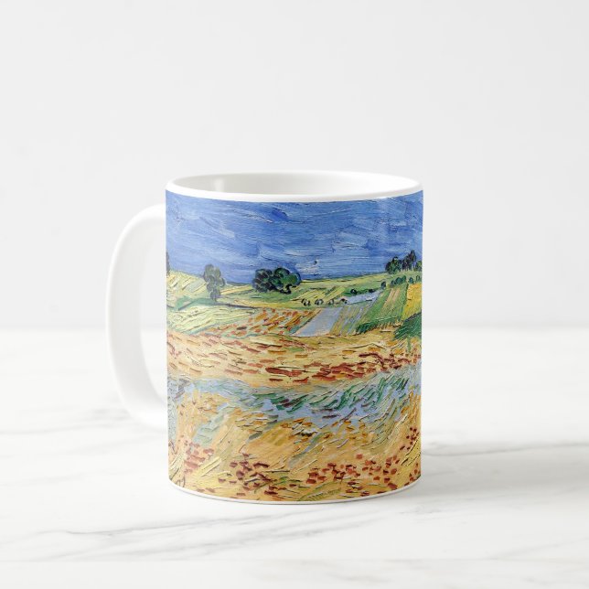 Caneca De Café Vincent van Gogh - Os campos / planície em Auvers (Frente Esquerda)