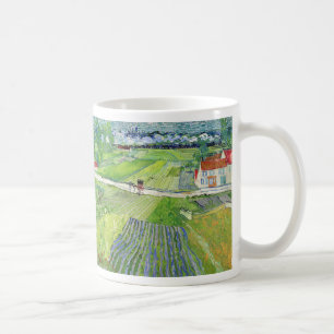 Caneca De Café Vincent van Gogh - Paisagem com Carruagem e Trem