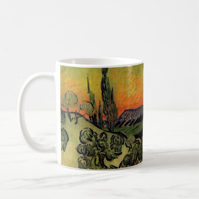 Caneca De Café Vincent Van Gogh Paisagem enluarada (Esquerda)