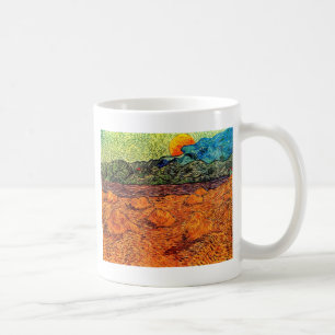 Caneca De Café Vincent Van Gogh - Paisagem Noturna com Lua Nascen