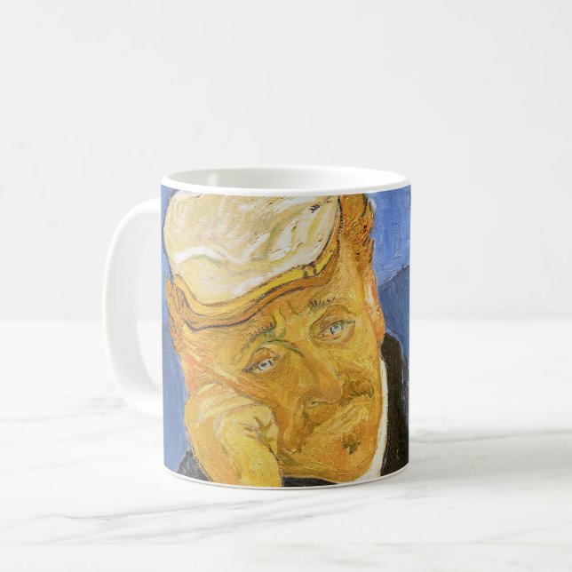 Caneca De Café Vincent Van Gogh - Retrato do Doutor Paul Gachet (Frente Esquerda)