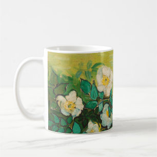 Caneca De Café Vincent Van Gogh Rosas Silvestres Arte Fino