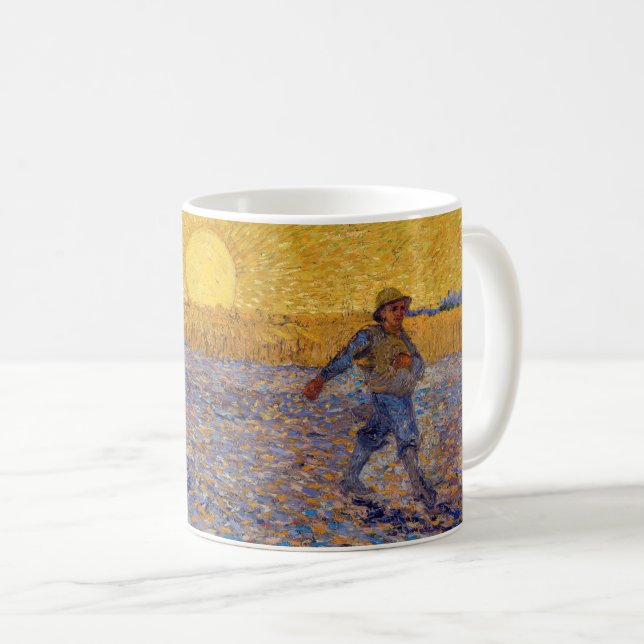 Caneca De Café Vincent van Gogh - Sower with Setting Sun (Frente Esquerda)